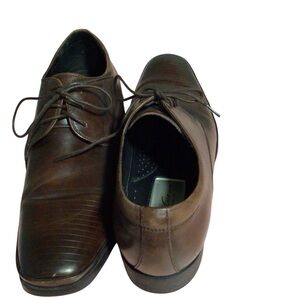 KENNETH COLE NEW YORK "DIAL TONE" OXFORDS BROWN LEATHER MEN US 10.5M HOT